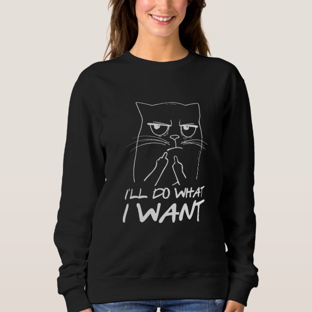 Sudadera Gato Yo Hago Lo Que Quiero 5 (Anverso)