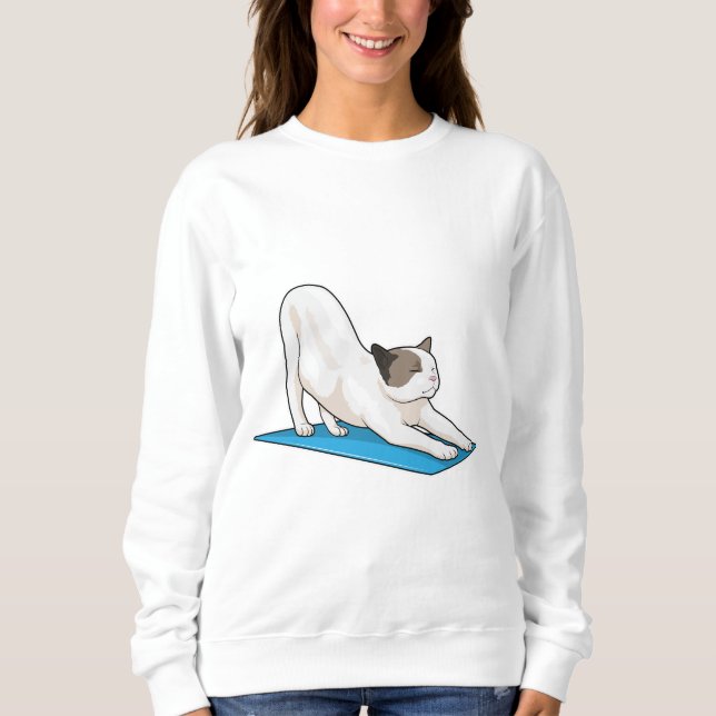 Sudadera Gato Yoga Meditación Fitness (Anverso)