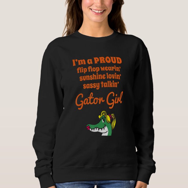 Sudadera Gator Chica Orgullosa de Florida (Anverso)