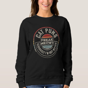 Sudadera Gatos Antiguos Retro Juegos de Palabras Me Meowtan