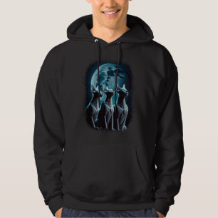 Sudadera Gatos aullando a la luna gato Sphynx sin pelo