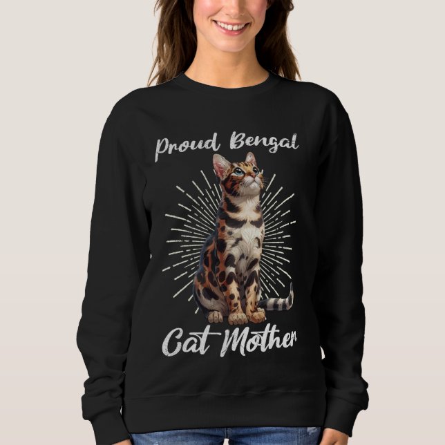 Sudadera Gatos bengalíes ORGULLOSOS BENGAL CAT MOM Bengal G (Anverso)
