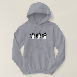 Sudadera Gatos Blancos Negros | Tres Gatitos Sabios
