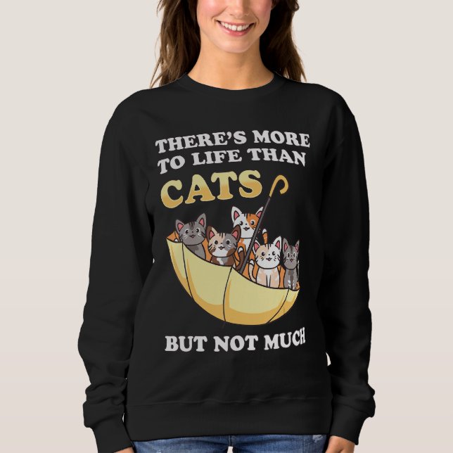Sudadera Gatos boca abajo paraguas Humor Mascota Kitty (Anverso)