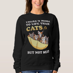 Sudadera Gatos boca abajo paraguas Humor Mascota Kitty