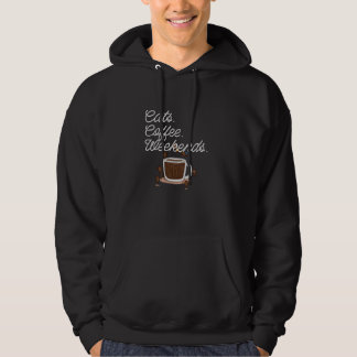 Sudadera Gatos Café Fines de Semana Mujeres Barista Cafeína