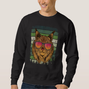 Sudadera Gatos Caracal Linces Gafas de sol Safari Sahara Fi