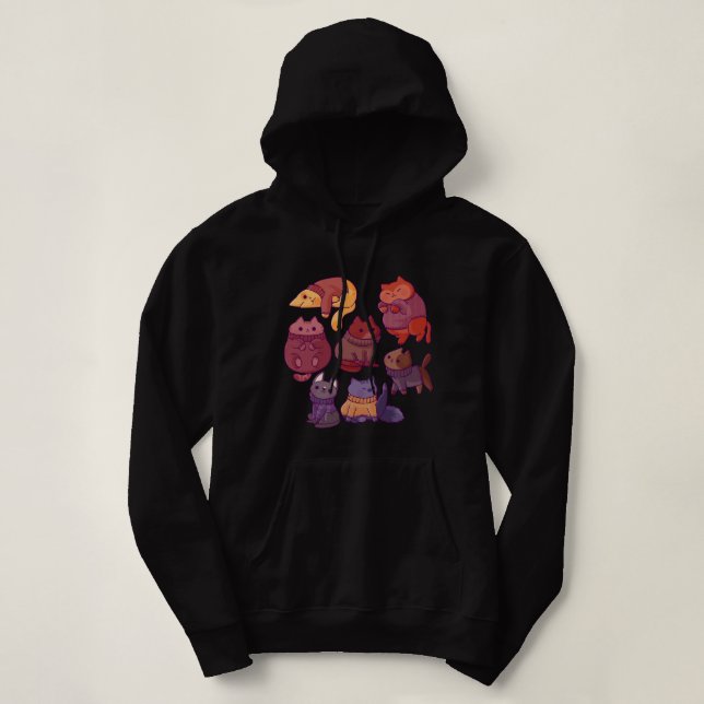 Sudadera Gatos con camiseta sudorosa (Diseño del anverso)