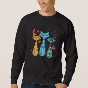 Sudadera Gatos Cristales Tiki Coloridos Con Modernidad A Me