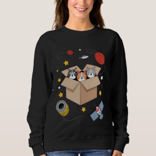 Sudadera Gatos Cutos En El Espacio Gracioso Humor De Gato G