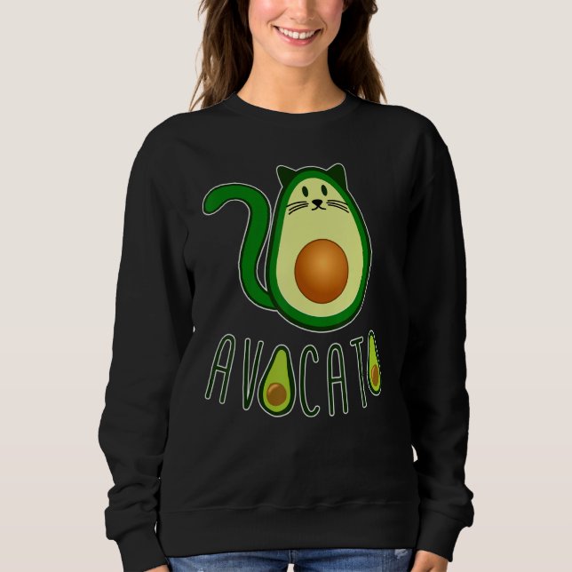 Sudadera Gatos De Aguacate Gato De Frutos De Aguacate Anima (Anverso)