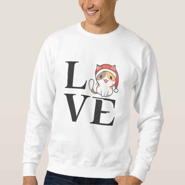 Sudadera Gatos de amor - Santa Kitten (Anverso)