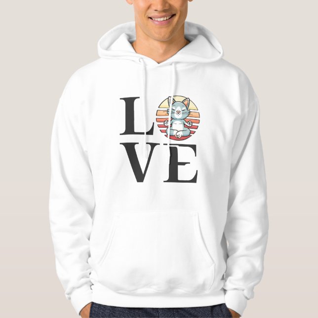 Sudadera Gatos de amor y meditación (Anverso)
