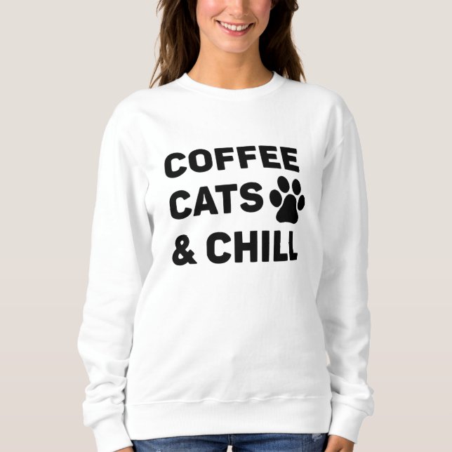 Sudadera Gatos de Café & Relajación (Anverso)