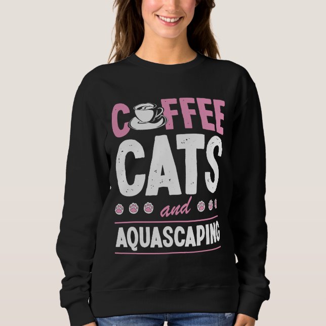 Sudadera Gatos De Café Y Ataque De Pescado De Gato Y Madre  (Anverso)