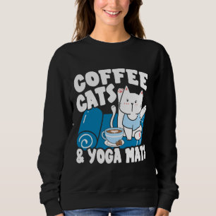 Sudadera Gatos De Café Y Yoga Coinciden Con La Meditación K