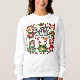 Sudadera "Gatos de clima dulce - Navidades acogedores"