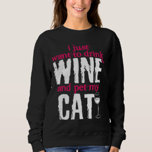 Sudadera Gatos de gato de vino Gatos de Mascotas animales V
