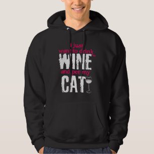 Sudadera Gatos de gato de vino Gatos de Mascotas animales V