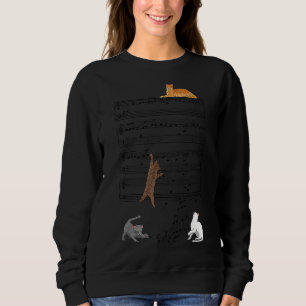 Sudadera Gatos De Gatos Musicales Gato Y Gato De Música