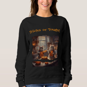 Sudadera Gatos de Halloween caprichosos en disfraces hornea