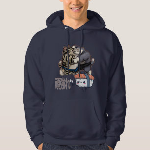 Sudadera Gatos de sumo peleando por Kawaii Sushi Japonés