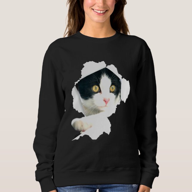 Sudadera Gatos De Tuxedo Gatos Gatos De Ropa Torta Gatito (Anverso)