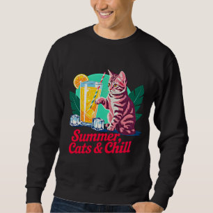 Sudadera Gatos de Verano y Relajación - Playa Divertida par