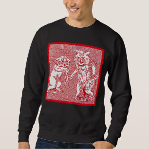 Sudadera Gatos del gatito en rojo de Louis Wain
