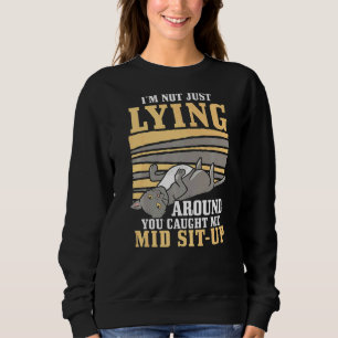 Sudadera Gatos diciendo perezoso diciendo gruñón 5