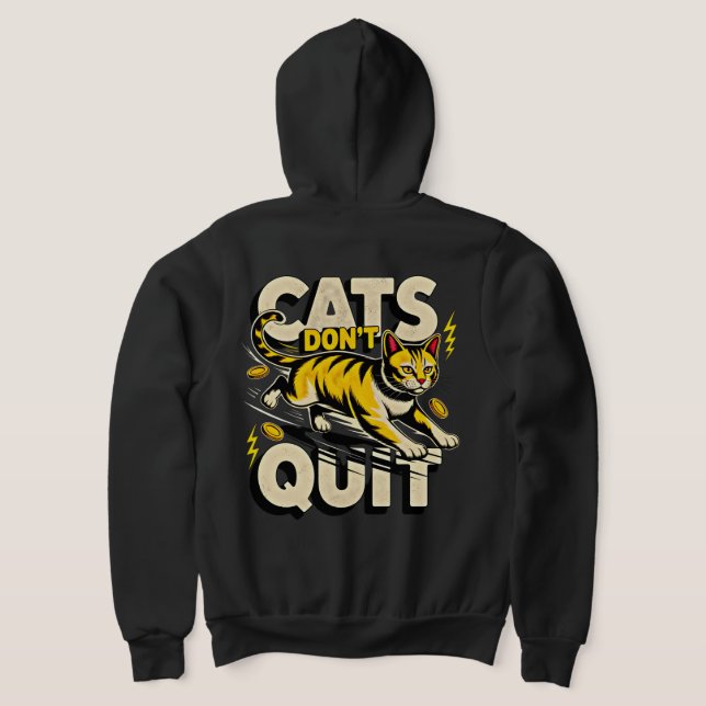 Sudadera Gatos Emprendedores No se Rinden - Dinero Hustle H (Distribución Reverso )