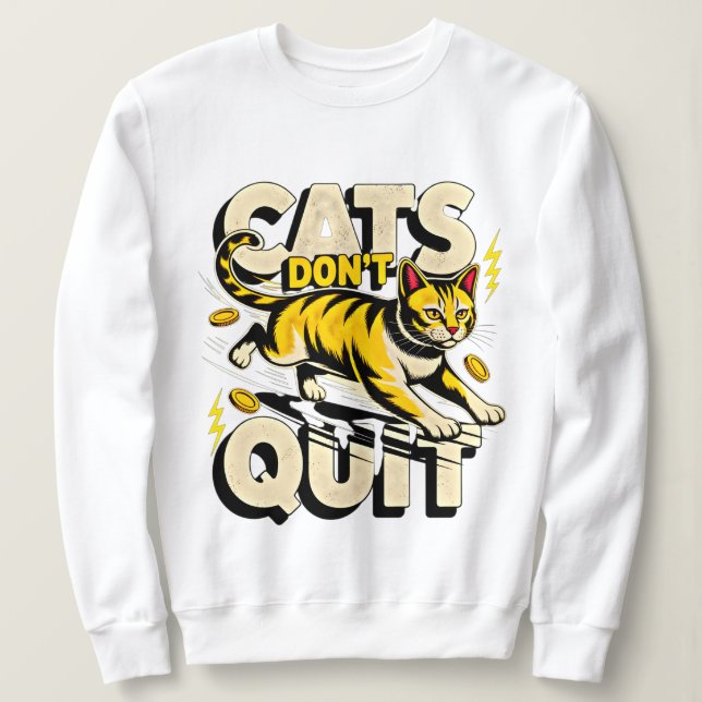 Sudadera Gatos Emprendedores No se Rinden - Gata Jefa Diner (Anverso del diseño)