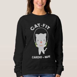 Sudadera Gatos en forma Cardio Siestas Saltar la cuerda de