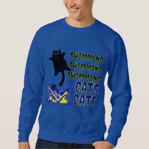 Sudadera gatos en natación, mamá de gatos, amantes de gatos