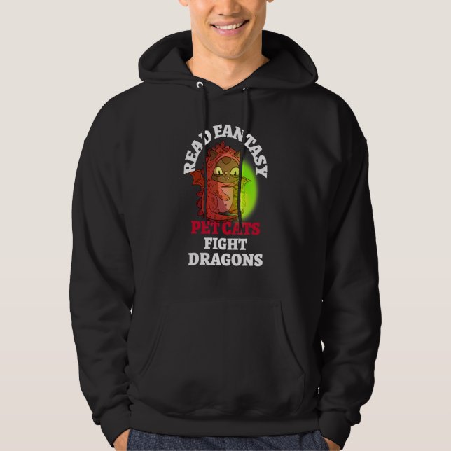Sudadera Gatos fantasmas luchan contra los dragones Bookish (Anverso)