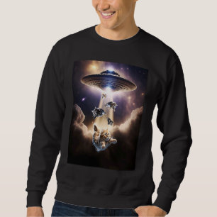Sudadera Gatos Galaxia OVNIS Alien