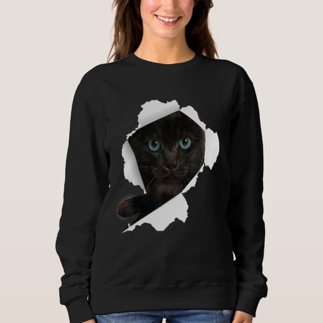 Sudadera Gatos Gatos Gatos Gatos Negros Rata Ropa Gatito (Anverso)