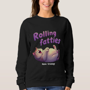 Sudadera Gatos Gorditos Rodantes Meme Divertido y Lindo de
