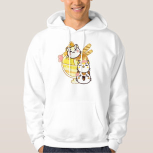 Sudadera Gatos Kawaii Adorables con Gigante Copa de Helado