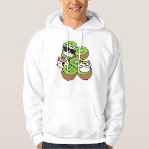 Sudadera Gatos Kawaii Adorables en Fruta de Kiwi Tropical