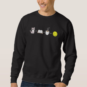 Sudadera Gatos Libros Café Face Feliz