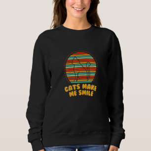 Sudadera Gatos Me Hacen Sonreír Frase Motivacional Gato Mam