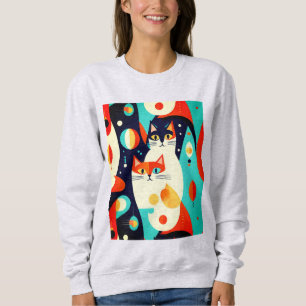Sudadera Gatos modernos de mediados del siglo XX en un cont