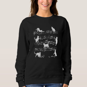 Sudadera Gatos musicales del equipo de música - barras de m