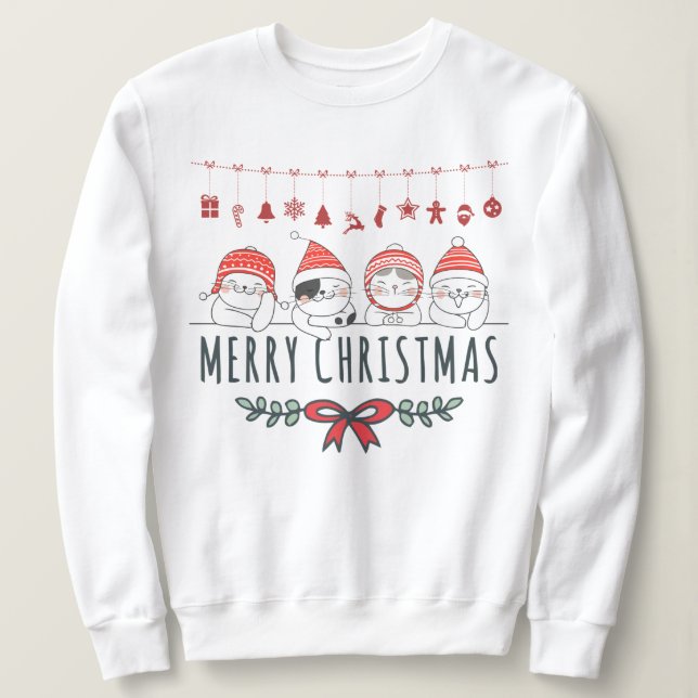 Sudadera Gatos navidades (Anverso del diseño)