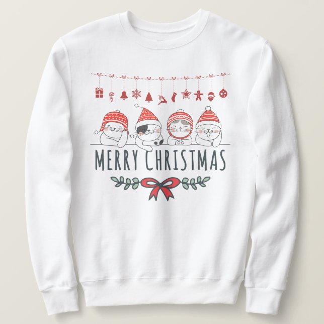 Sudadera Gatos navidades (Anverso del diseño)