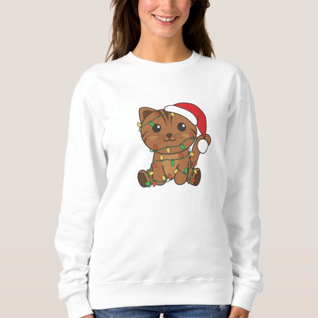 Sudadera Gatos Navidades Animales de Invierno Gatos (Anverso)