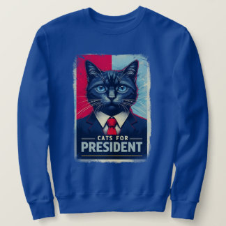 Sudadera Gatos Para Presidente | Divertido Gato Político An