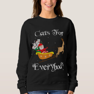 Sudadera Gatos Para Todos Navidades Santa Cute Gato Lover