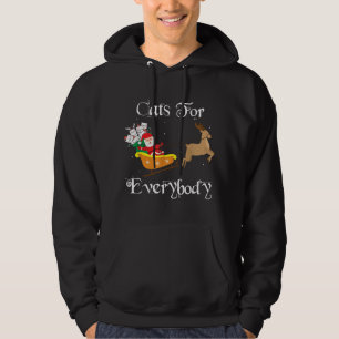 Sudadera Gatos Para Todos Navidades Santa Cute Gato Lover